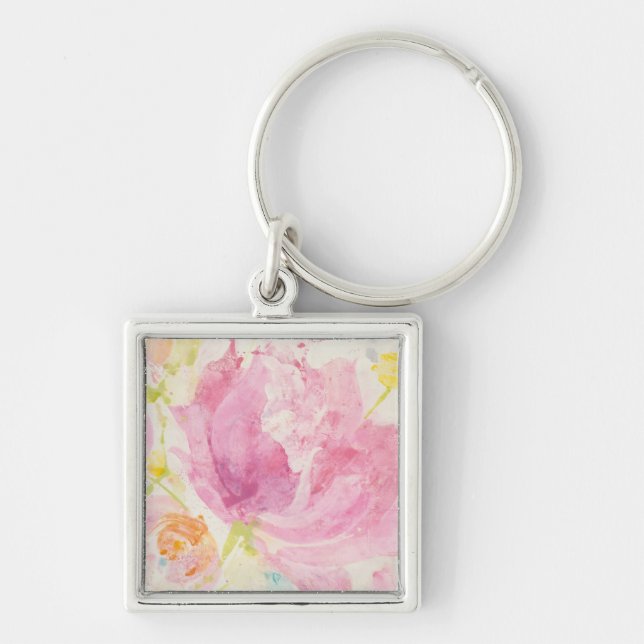 Spring Abstract Florals Key Ring (Front)