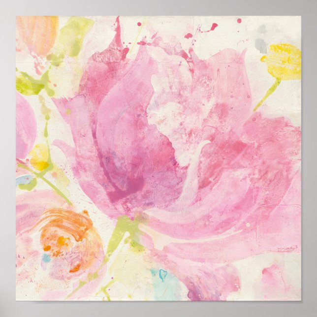 Spring Abstract Florals Poster (Front)