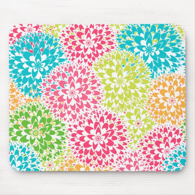 Spring Abstract Flowers Mouse Mat (Front)