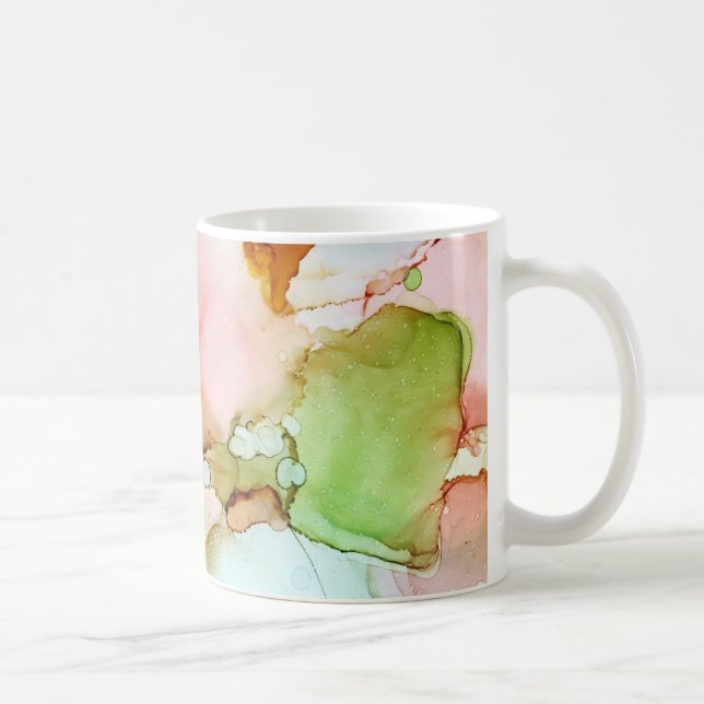 Spring - Abstract Ink Art by Karen Ruane Coffee Mug (Right)