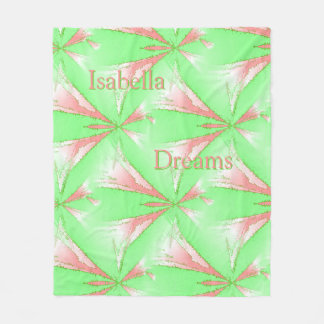 Spring Abstract Stars Personalised Fleece Blanket