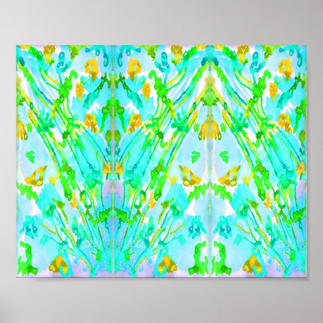 "Spring" Abstract Watercolor Poster Print (Front)