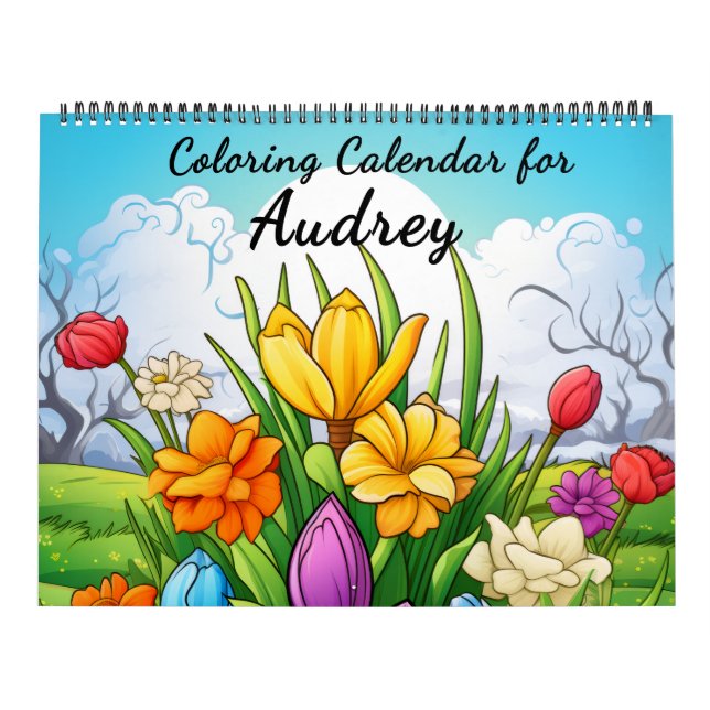 Spring Adult Coloring Calendar (Cover)