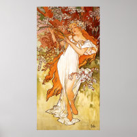 Spring Alfons Mucha Art Nouveau