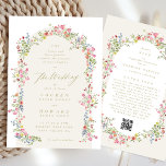 spring all in one RSVP DETAILS floral arch wedding Invitation<br><div class="desc">***this design is part of a collection*** _______________________ this design template is fully editable and customisable by you the customer - click personalise further button if you wish to move, add, delete, or make significant changes to the design _______________________ *if you have any DESIGN questions or need more designs or...</div>