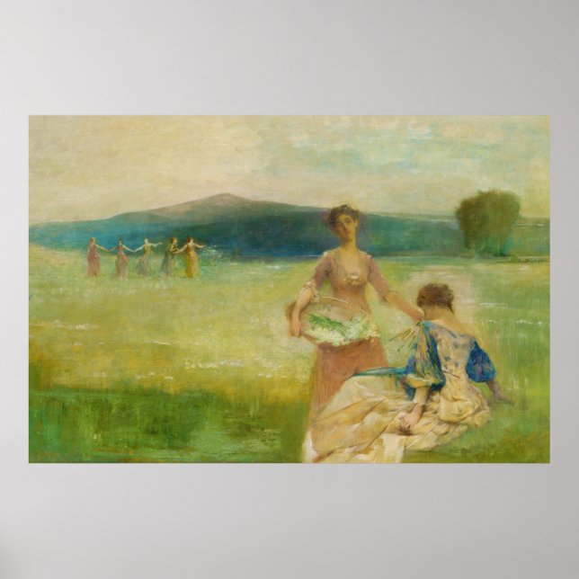 Spring Allegory Vintage Landscape Fine Art Poster (Front)