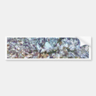 Spring Almond Blossom Pointillism Artwork Bumper Sticker