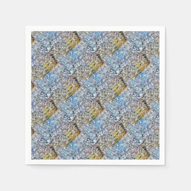 Spring Almond Blossom Pointillism Artwork Napkin (Front)