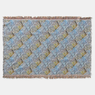 Spring Almond Blossom Pointillism Artwork Throw Blanket