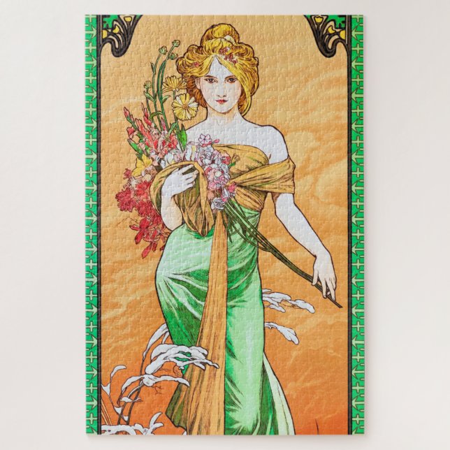 Spring, Alphonse Mucha Jigsaw Puzzle (Vertical)
