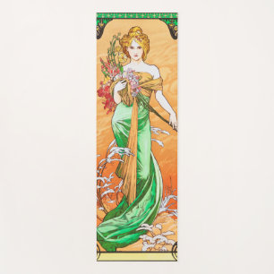 Spring, Alphonse Mucha Yoga Mat