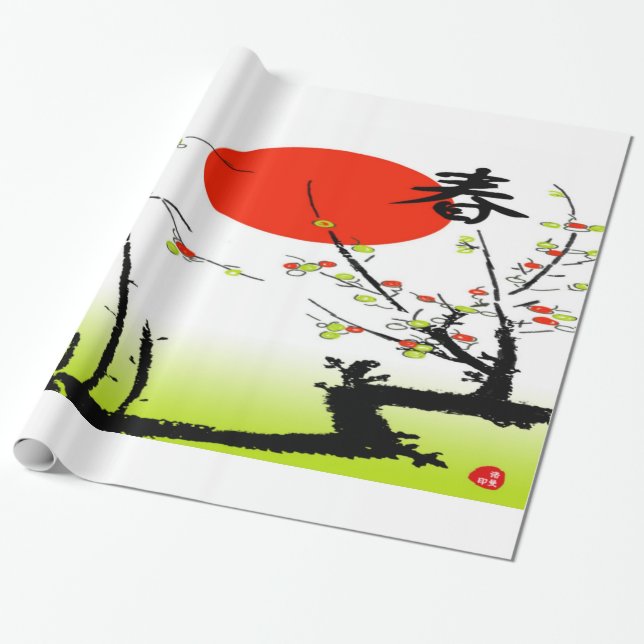 Spring American Wrapping Paper (Unrolled)