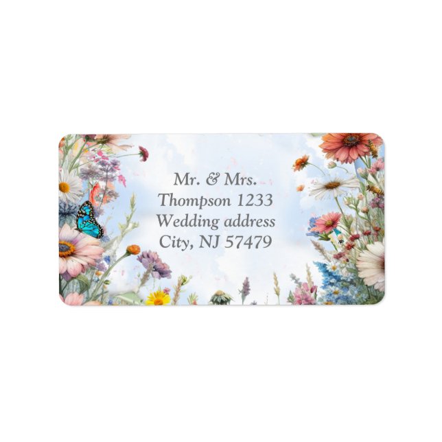 Spring and Summer Blooming Florals Label (Front)