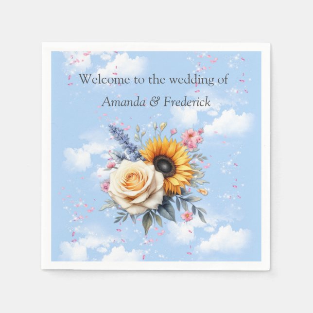 Spring and Summer Blooming Florals Napkin (Front)