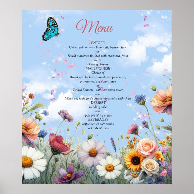Spring and Summer Blooming Florals Poster (Front)