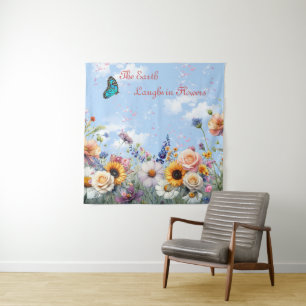 Spring and Summer Blooming Florals Tapestry