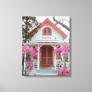 Spring and Victorian Cottage - Martha's Vineyard Canvas Print