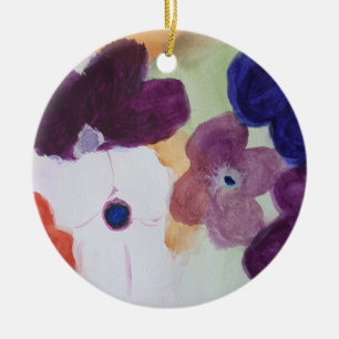 Spring Anemones Ceramic Ornament