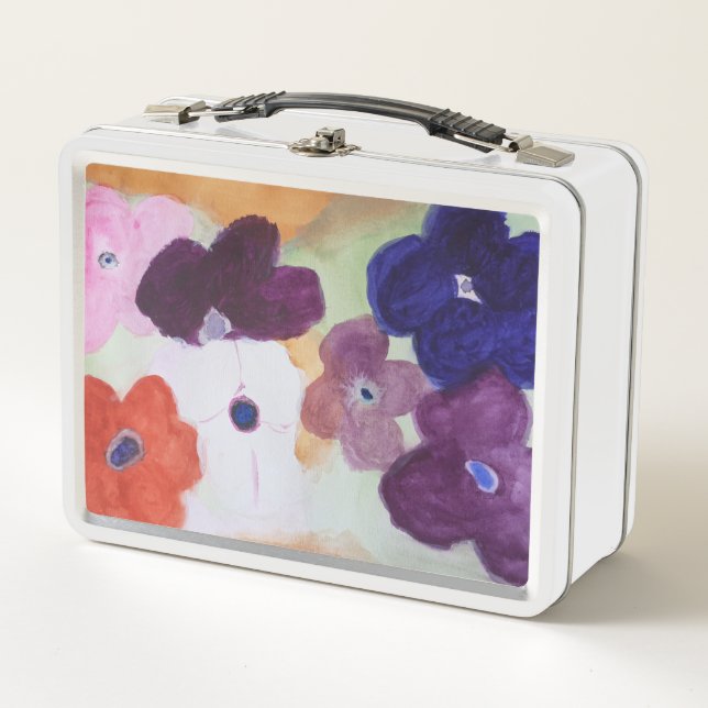 Spring Anemones Metal Lunch Box (Front)