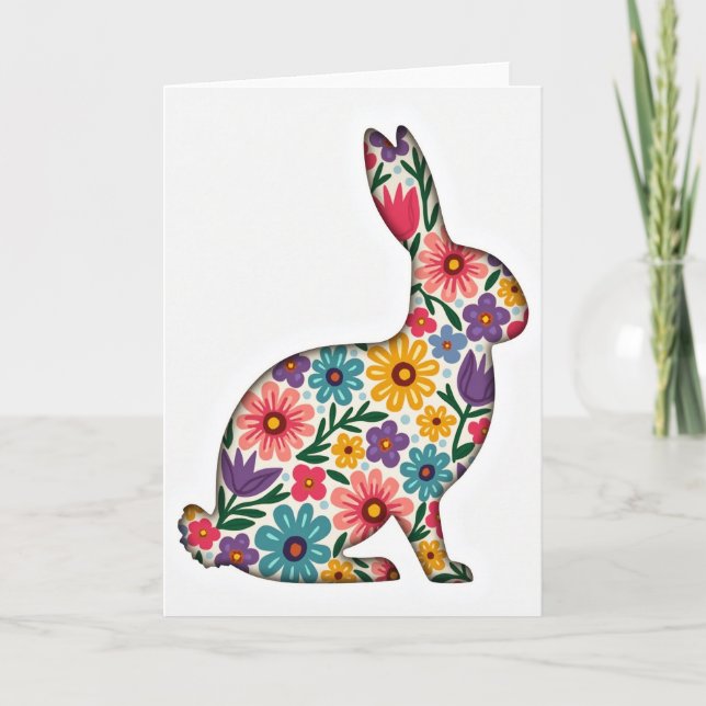 Spring Animal Flower Garden Card (Front)