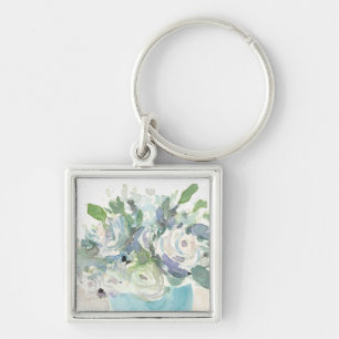 Spring Arrangement - Watercolor Bouquet Key Ring