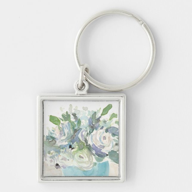 Spring Arrangement - Watercolor Bouquet Key Ring (Front)