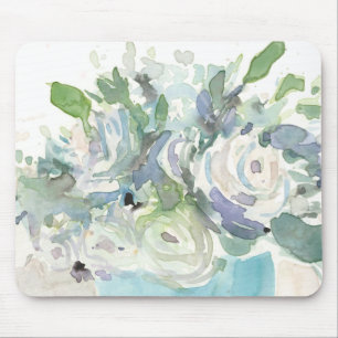 Spring Arrangement - Watercolor Bouquet Mouse Mat