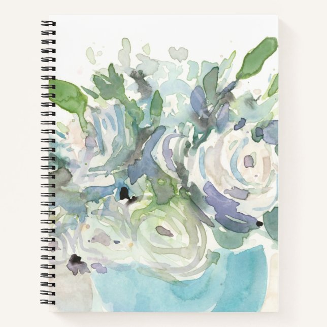 Spring Arrangement - Watercolor Bouquet Notebook (Front)