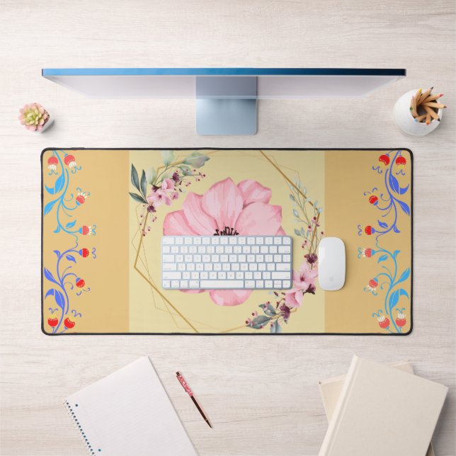 Spring Art, Flower Graphic Design, Spring Rebirth Desk Mat (Office 1)