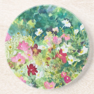 Spring Artistry Cosmos Flowers Coaster