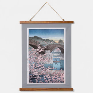 Spring at Kintai Bridge, Hasui Kawase Hanging Tapestry