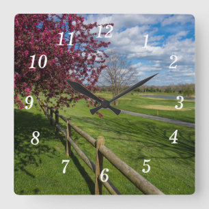 Spring At Rivercut Wall Clock