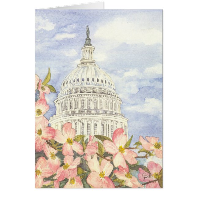 Spring at the Capitol Blank Card (Front)
