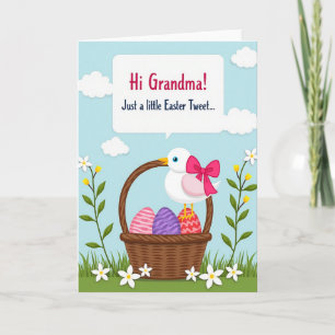 Spring Avian Basket Egg Card