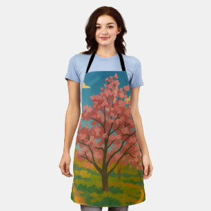 Spring Awakening – Blooming Tree Landscape Apron