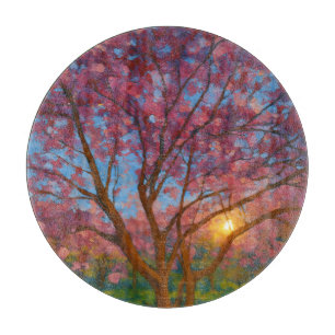 Spring Awakening – Blooming Tree Landscape Cutting Board