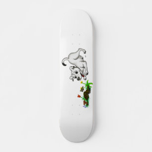 Spring Awakening, Puppy with Flowers and Butterfly Skateboard