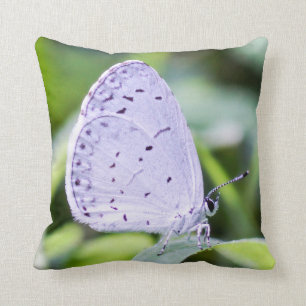 Spring Azure Butterfly Throw Pillow