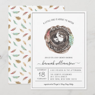 Spring Baby   About to Hatch Baby Shower Invitation