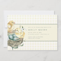 Spring Baby Chick Nest Easter Yellow Baby Shower