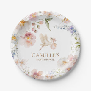 Spring Baby in Bloom Shower  Paper Plate