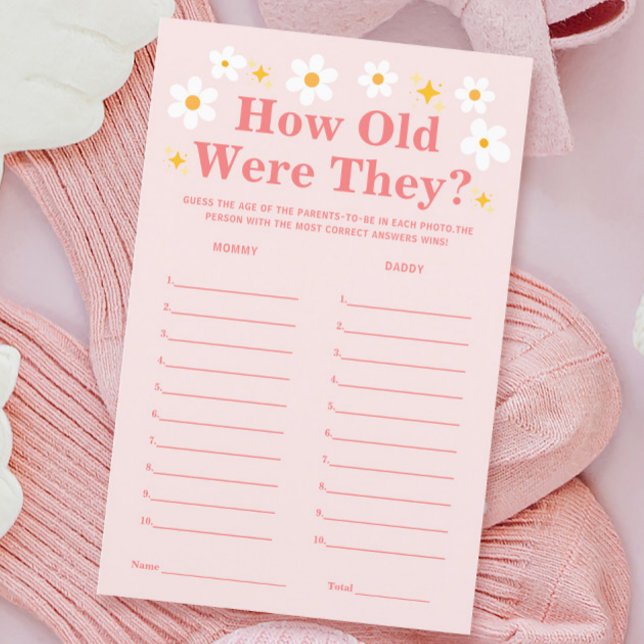 Spring Baby Shower Game Guess Age Mummy Daddy (Creator Uploaded)