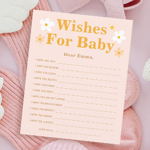 Spring Baby Shower Game Wishes for Baby