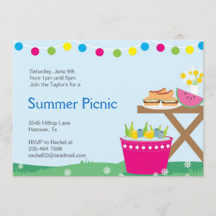 Spring Backyard Barbecue Party Invitations