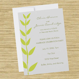Spring Bamboo Already Married Party Invitation