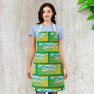 Spring Banner Sign Apron