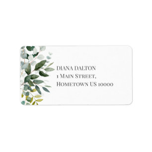 SPRING BEAUTY BOTANICAL GREENERY Border Label