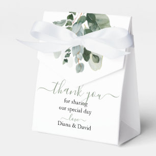 SPRING BEAUTY BOTANICAL GREENERY Wedding Favour Box