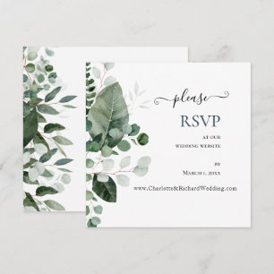 SPRING BEAUTY GREENERY Wedding Website RSVP