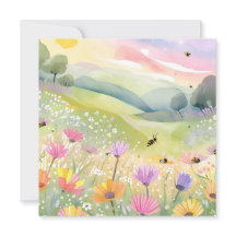 Spring Bees Flower Fields | Floral Colourful Natur